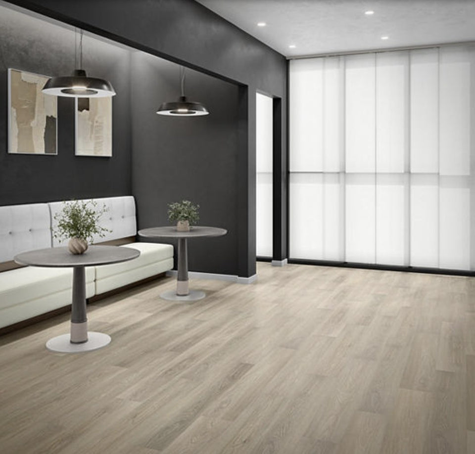 Daltile Harper's Place Colonial plank swatch, Cool grey taupe